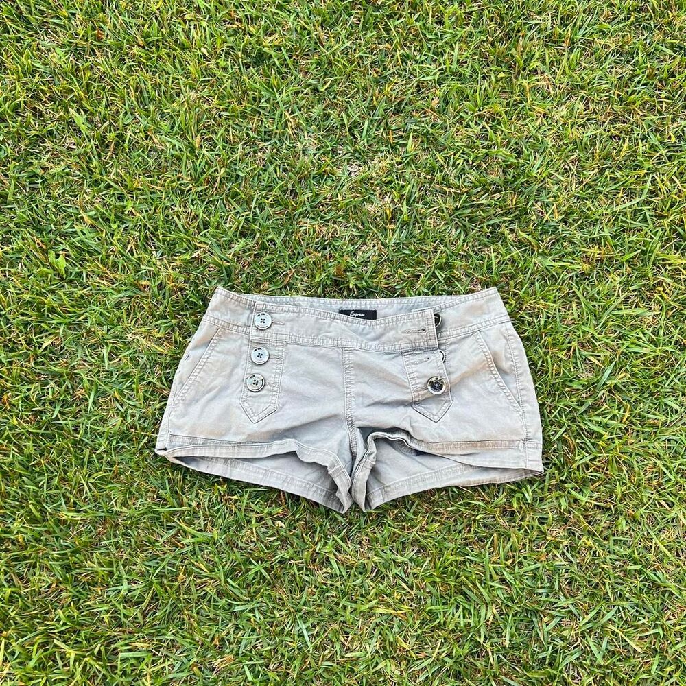 Express y2k short shorts Olive women’s size 4